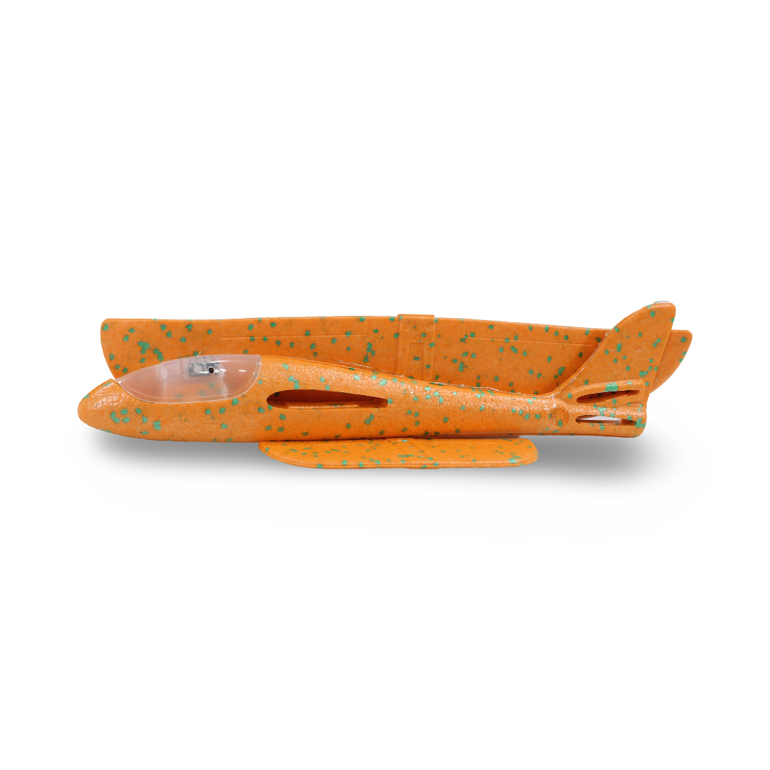 Foam Throwing Glider Airplane – Orange