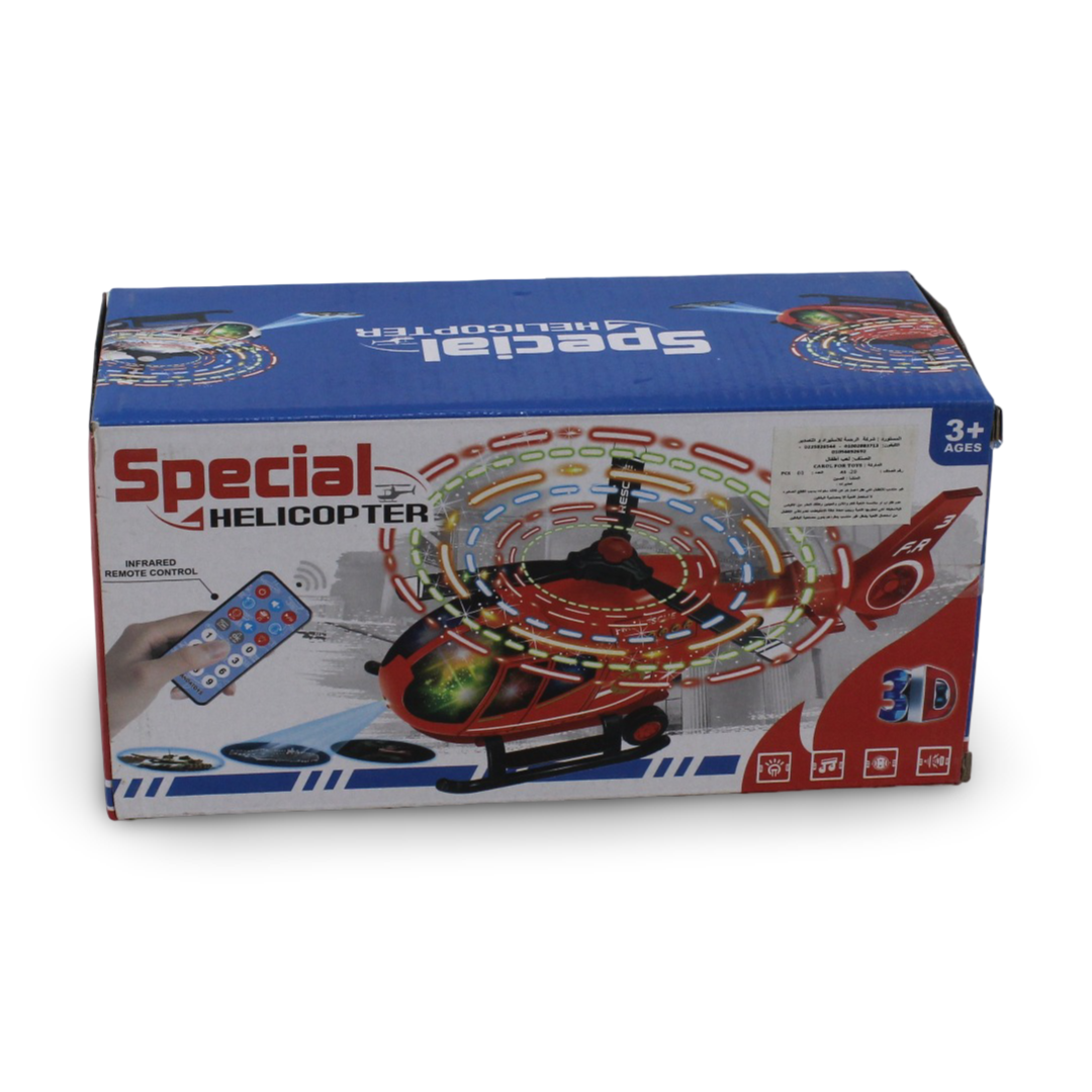 Special Remote Control Helicopter with Lights & Music – White