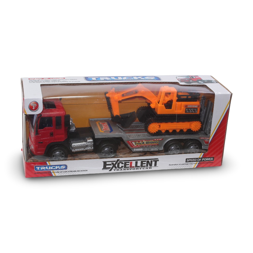 Kids Transport Truck Toy with Crane