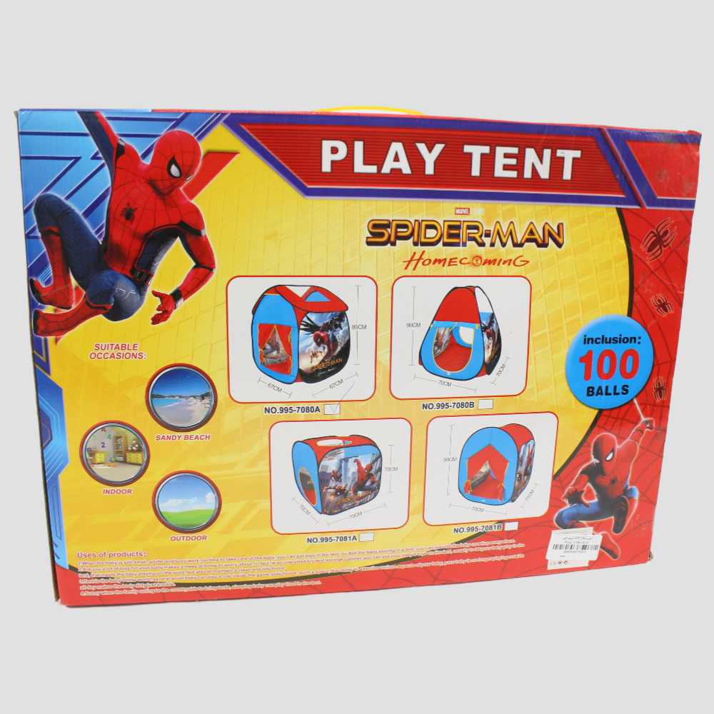 Spiderman Boys' Play Tent with 100 Balls – Fun & Interactive Playtime!
