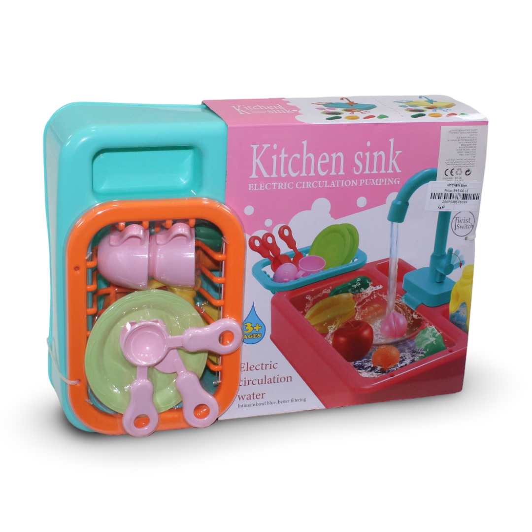 Kitchen Sink Play Set with Electric Water Circulation – Aqua - Toys - OKO
