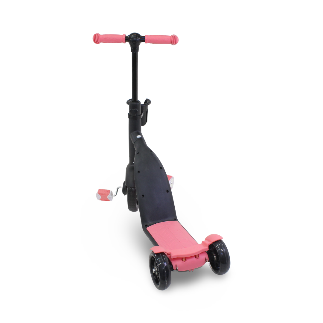 3-in-1 Kids Scooter and Tricycle – Pink & Black