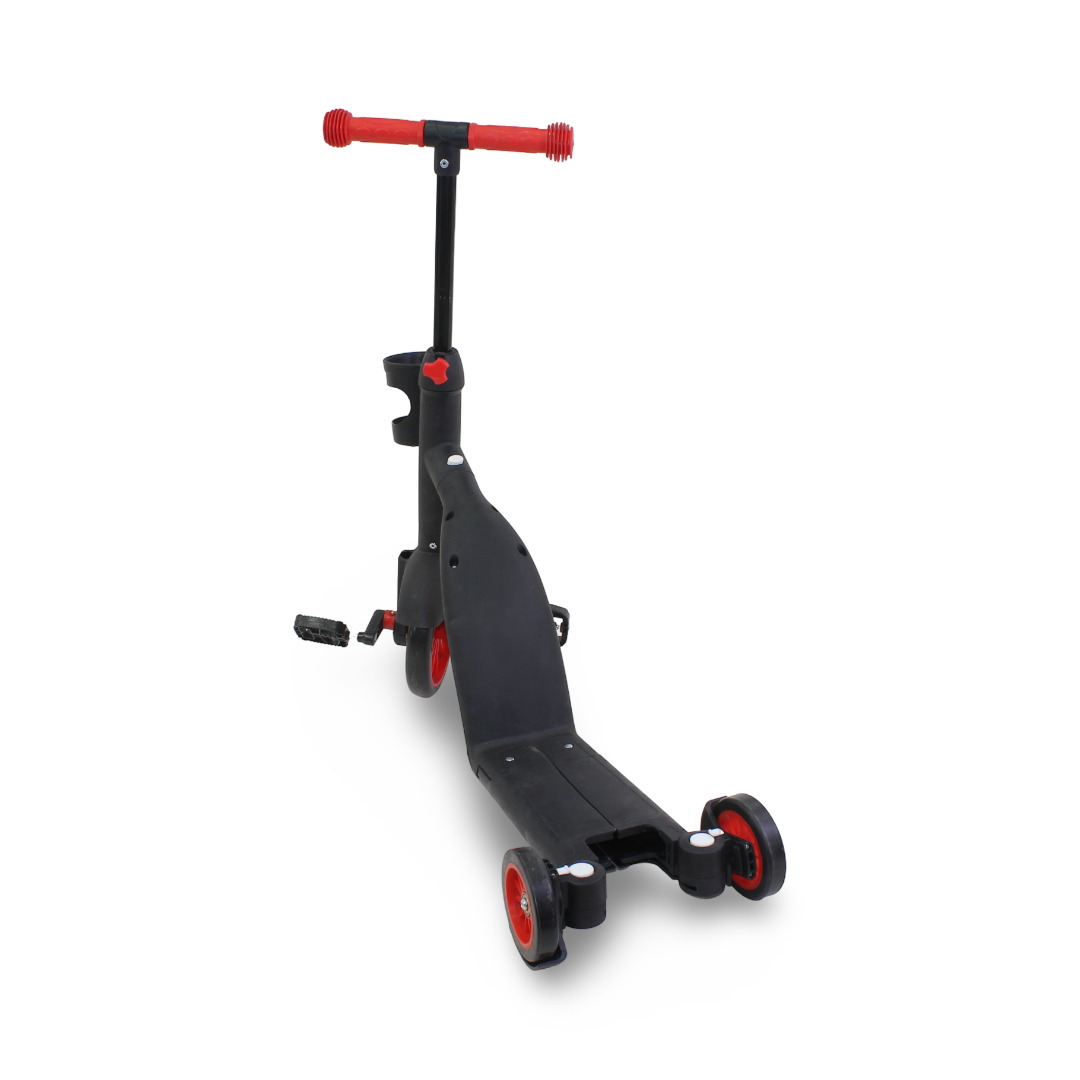 3-in-1 Kids Scooter and Tricycle – Red & Black
