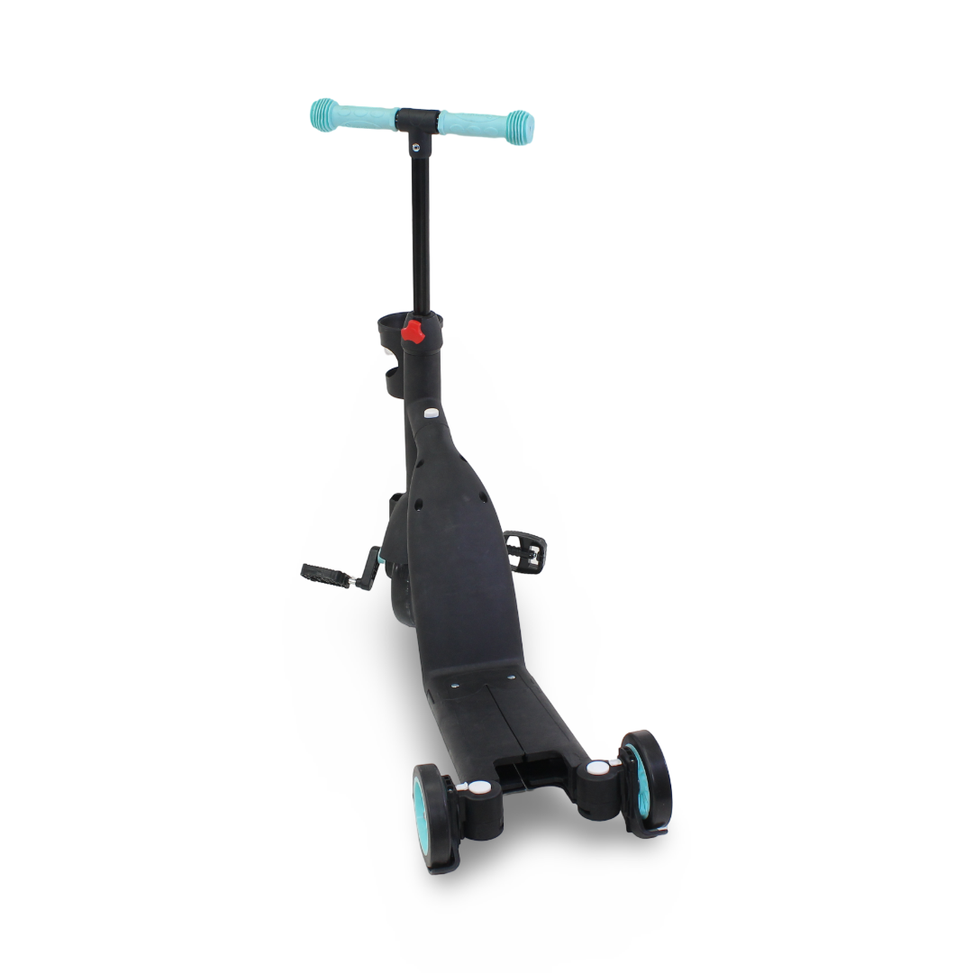 3-in-1 Kids Scooter and Tricycle – Aqua & Black