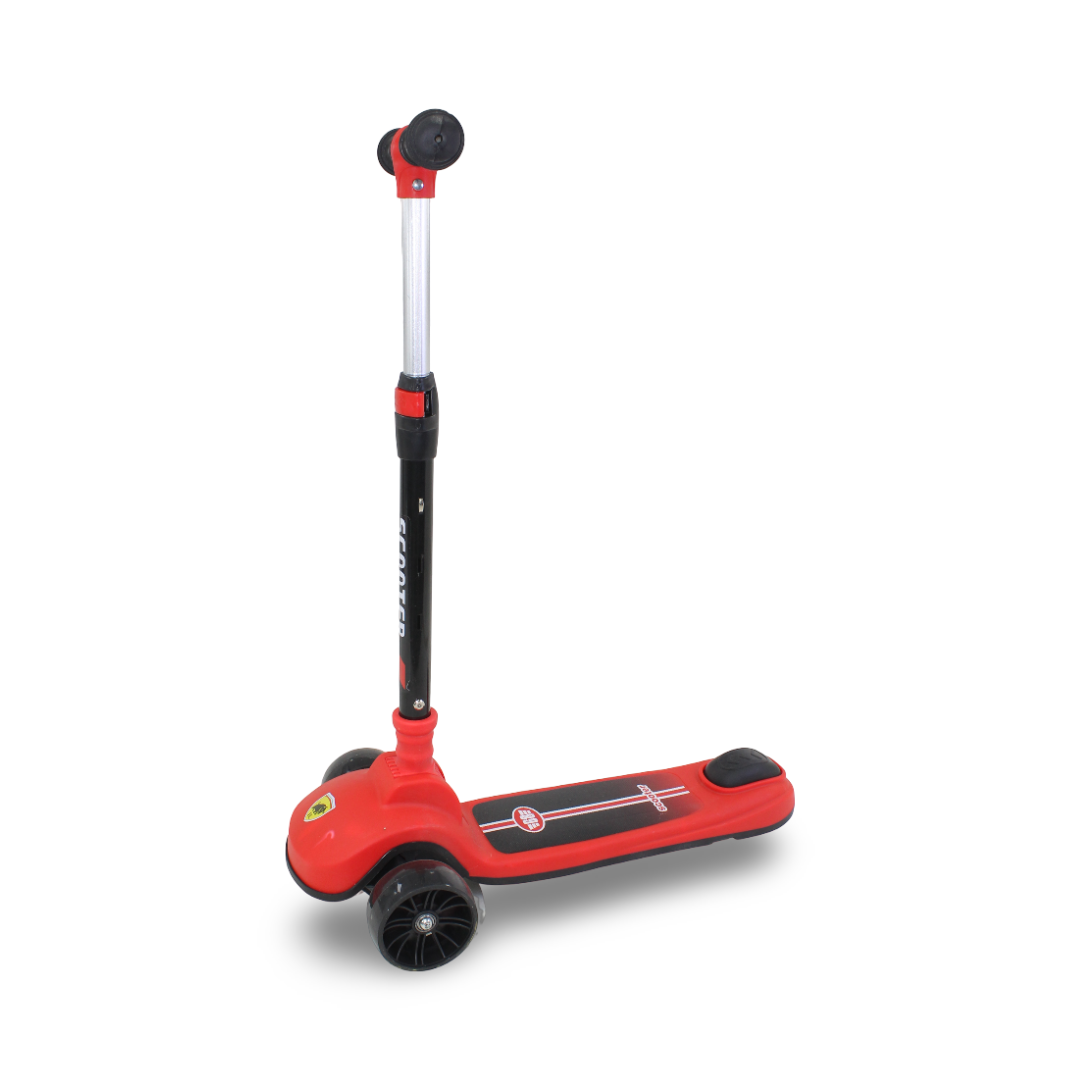 3-Wheels Kids Kick Scooter with LED Wheels – Red