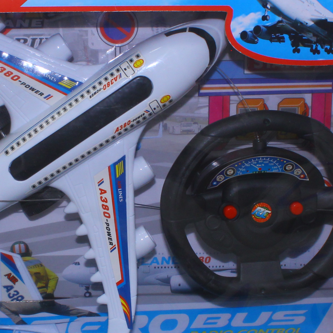 Aerobus A380 Radio Control Passenger Airplane Toy Set – White