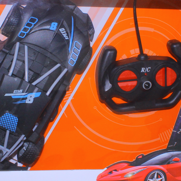 Speed King 1:18 Scale RC Luxury Sports Car Toy – Blue & Black