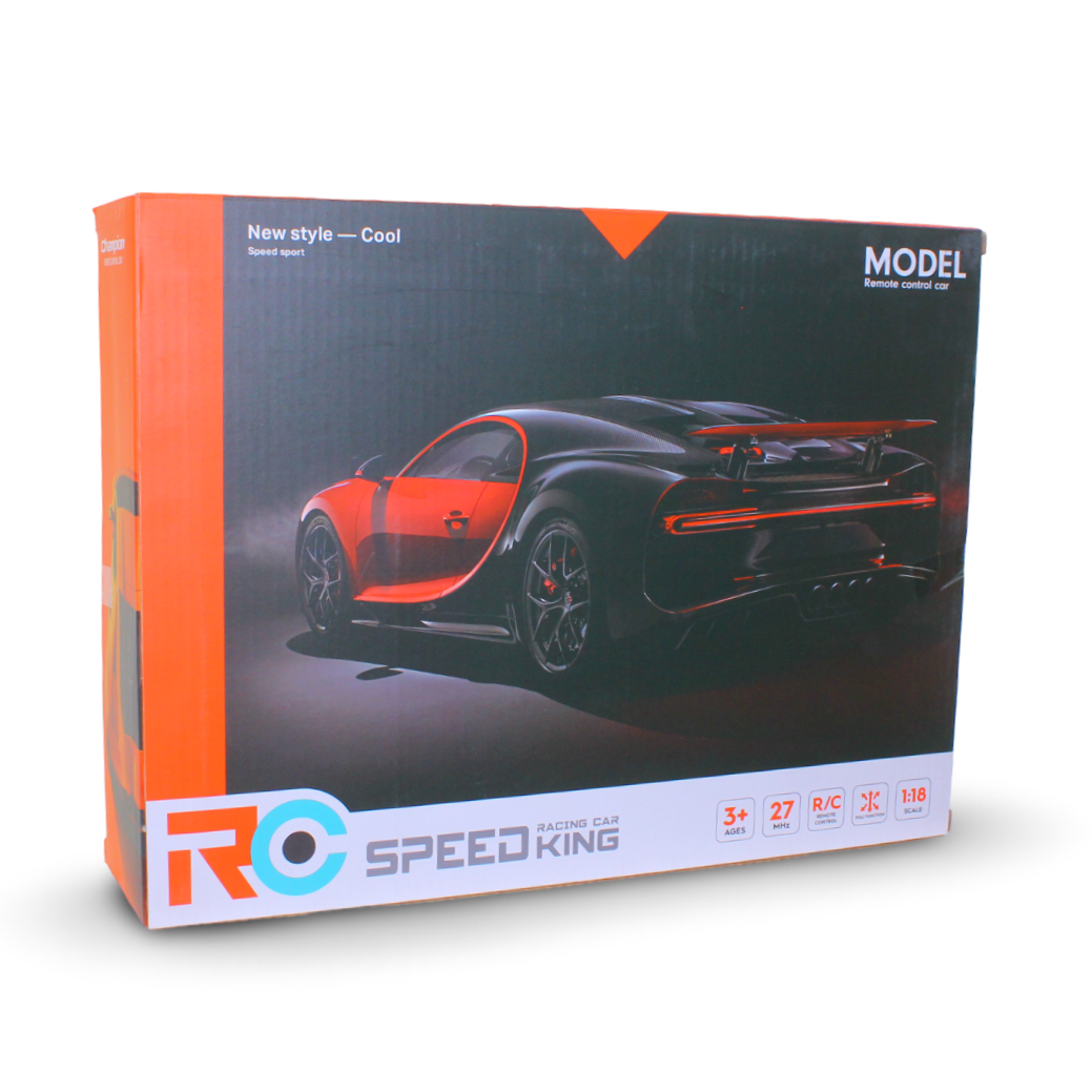Speed King 1:18 Scale RC Luxury Sports Car Toy – Blue & Black