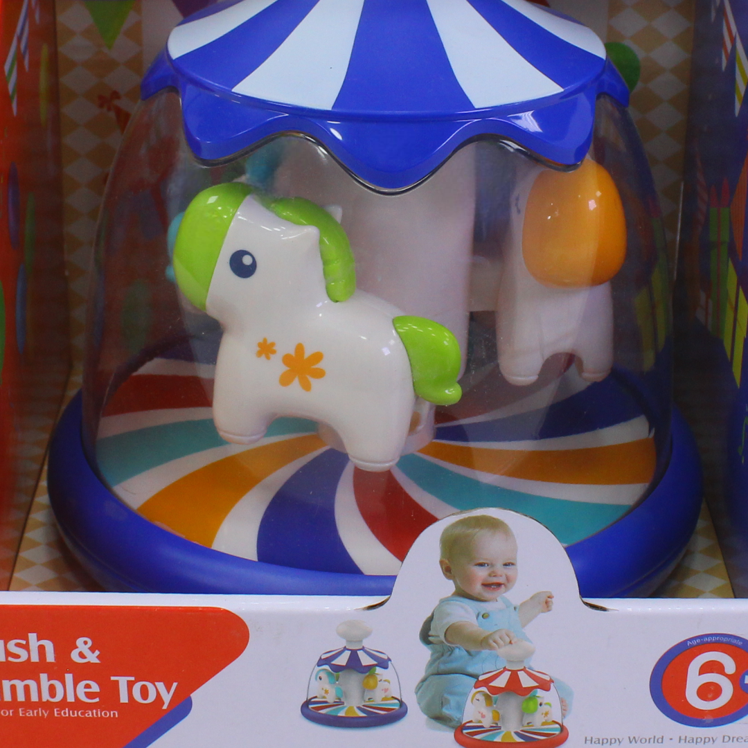 Huanger Push & Tumble Rolling Toy – Blue
