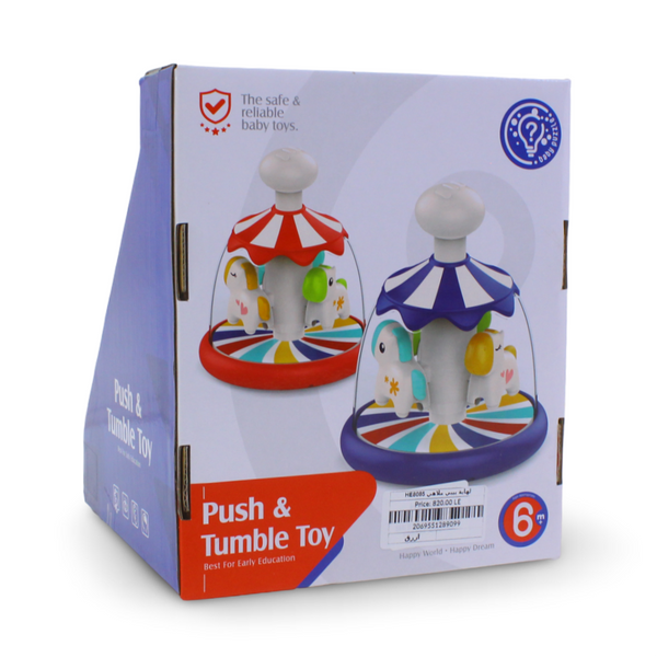 Huanger Push & Tumble Rolling Toy – Blue