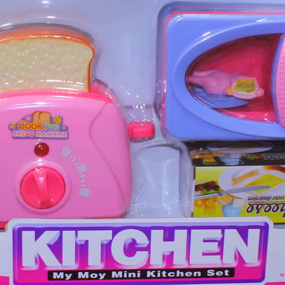 My Moy Mini Kitchen Set (Microwave + Toaster)