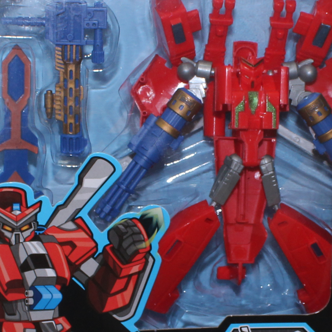 Super Robots Transforming Robot Toy – Red