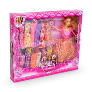 "Fashion Doll" Princess Doll with Dresses Set