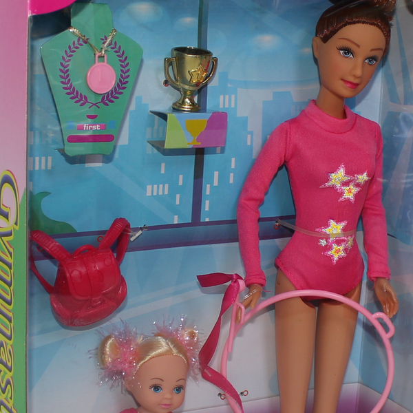Defa Lucy Gymnast Doll Playset with Hula Hoop and Accessories – Pink