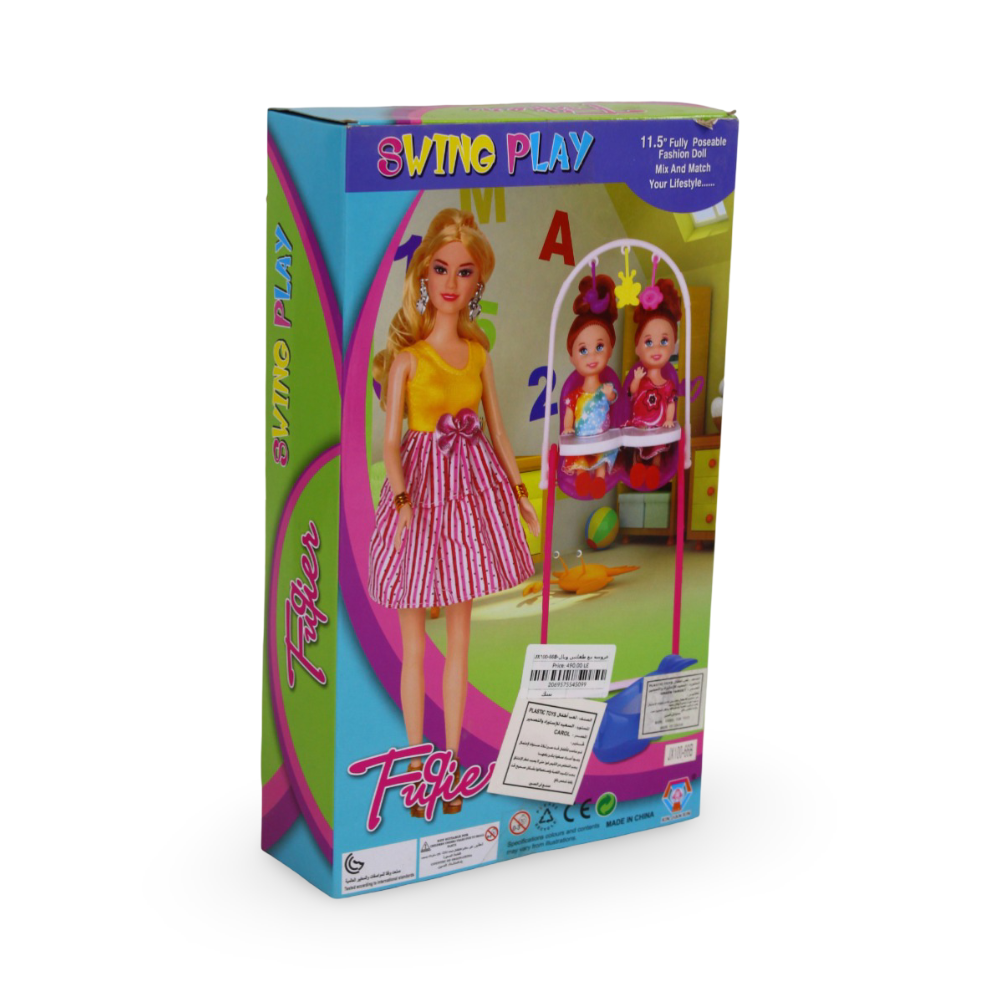 "Swing Play" Fashion Doll and Balloons Set