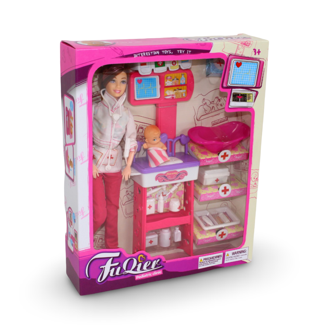 Baby Doctor Doll Playset – Fuchsia - Toys - OKO
