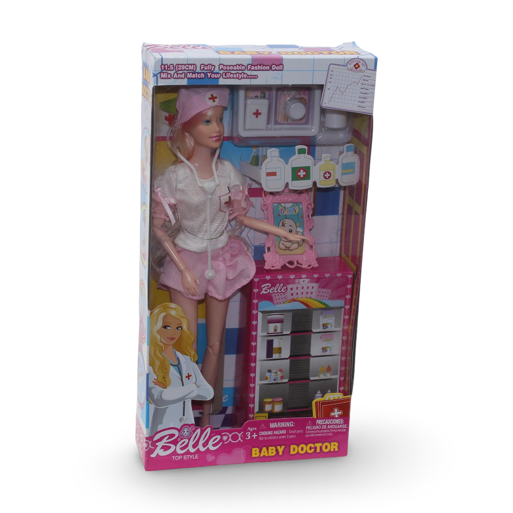 Belle Baby Doctor Doll Playset - Toys - OKO