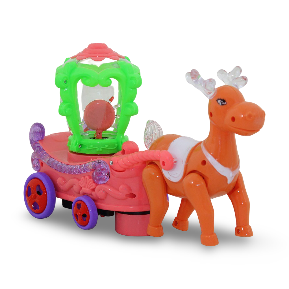 Musical Gazelle and Carriage Ramadan Lantern - Green