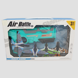 Plastic Air Battle Continuous Launch Gun with 4 Paper Airplanes