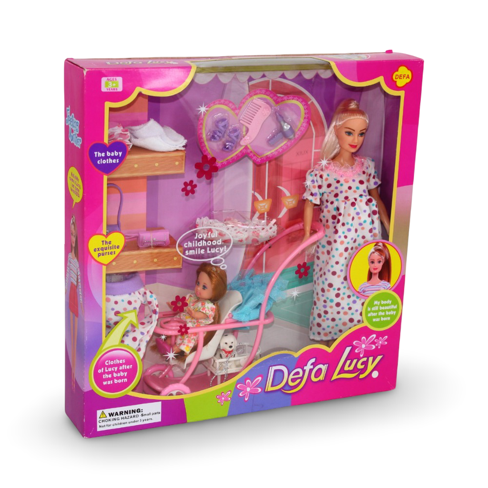 Defa Lucy Doll Pregnant with Stroller