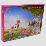 Defa Lucy Play Set "Happy Family" – 4 Dolls with Picnic Accessories