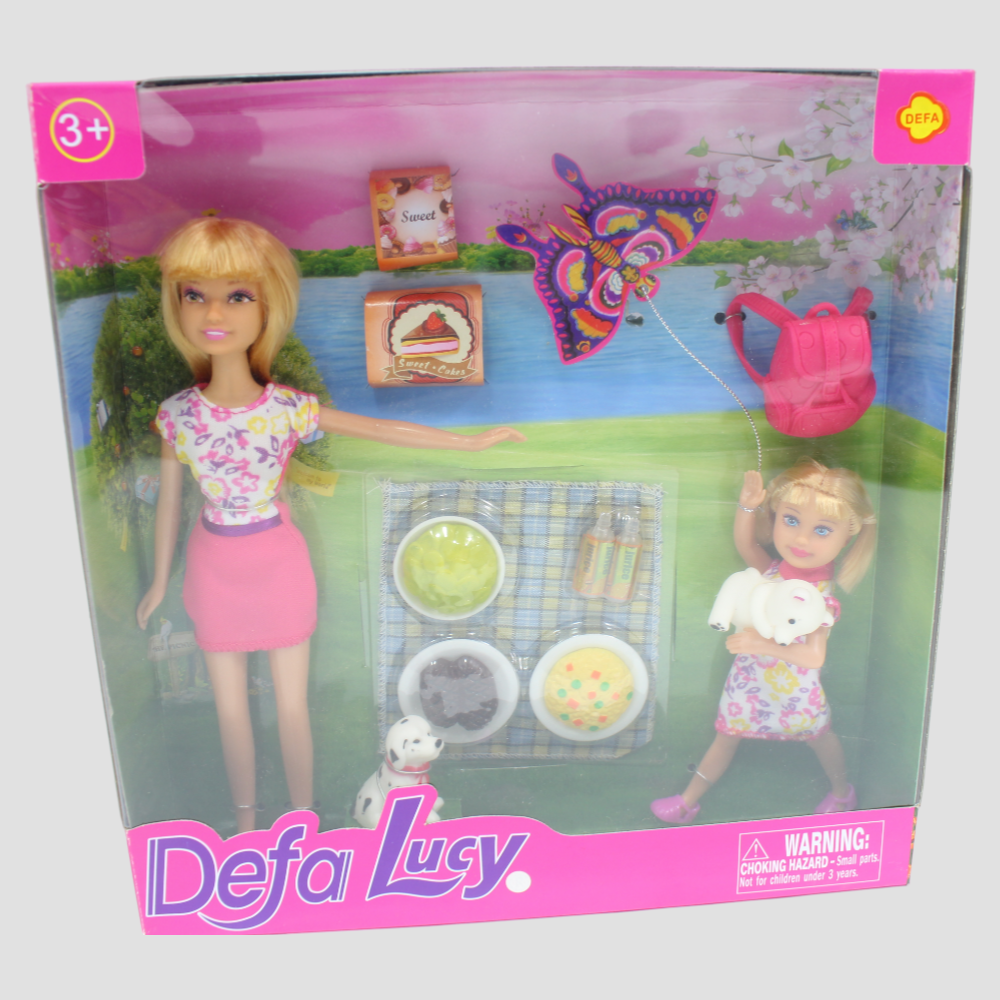 Defa Lucy Doll with Baby – Picnic Set