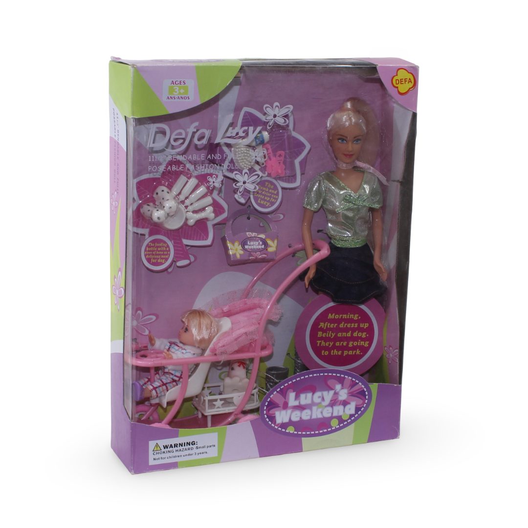 Defa Lucy "Lucky Weekend" Doll Playset – Green - Toys