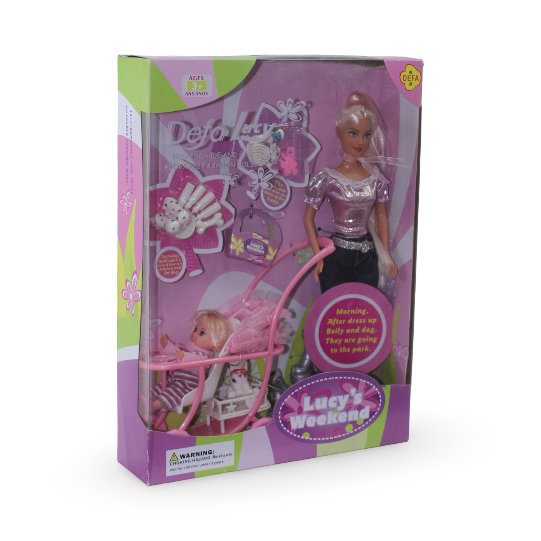 Defa Lucy "Lucky Weekend" Doll Playset – Pink - Toys