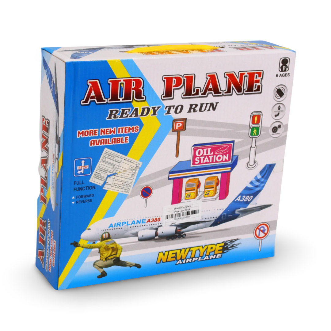 Airplane Toy with Remote Control for Kids – White