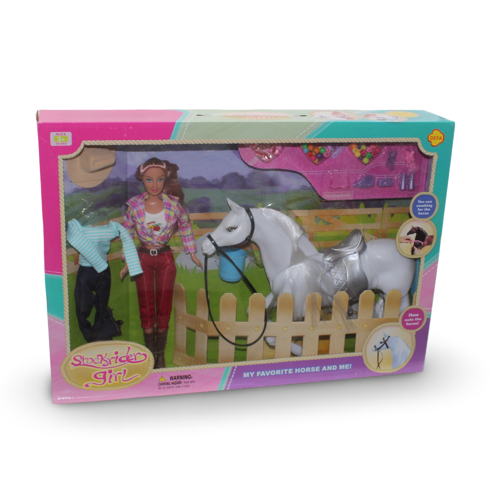 Doll with Horse Playset