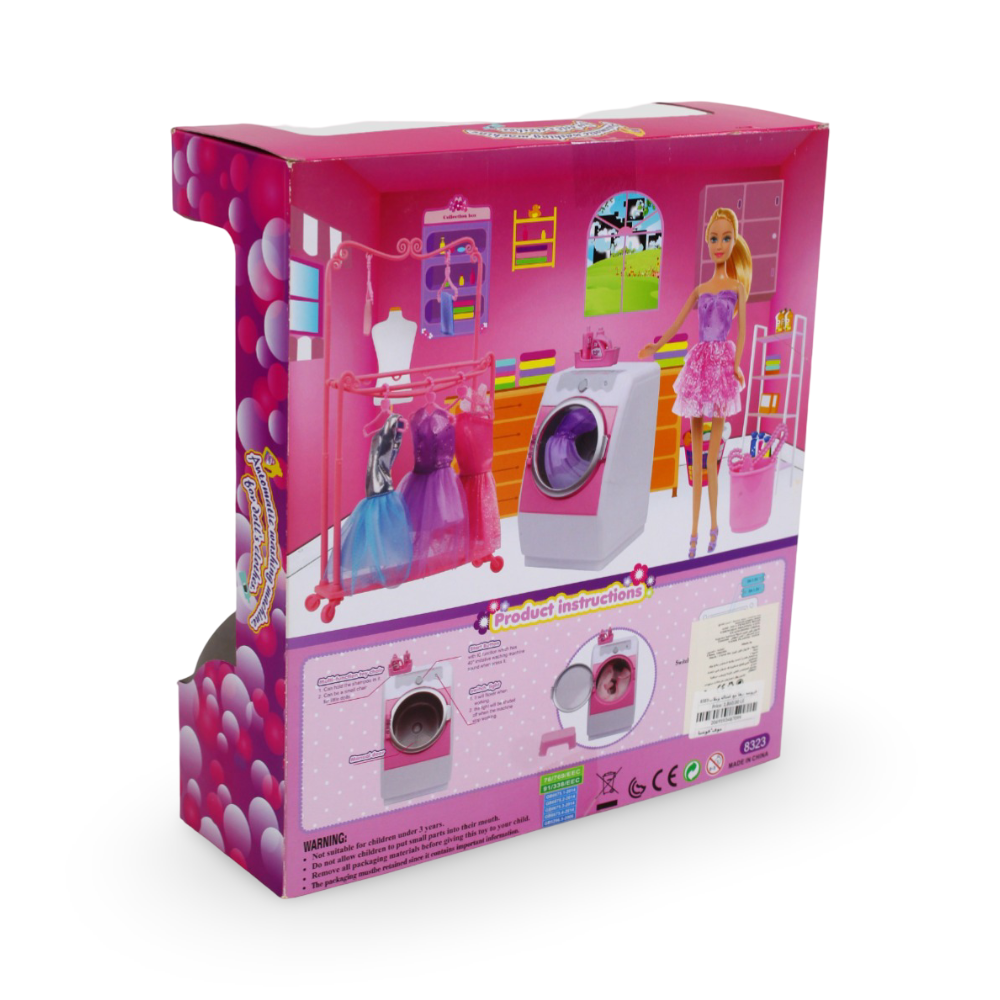 Defa Lucy Fashion Doll with Washing Machine Set