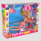 Defa Lucy Swimming Time – Two Dolls with Accessories (13 Pieces)