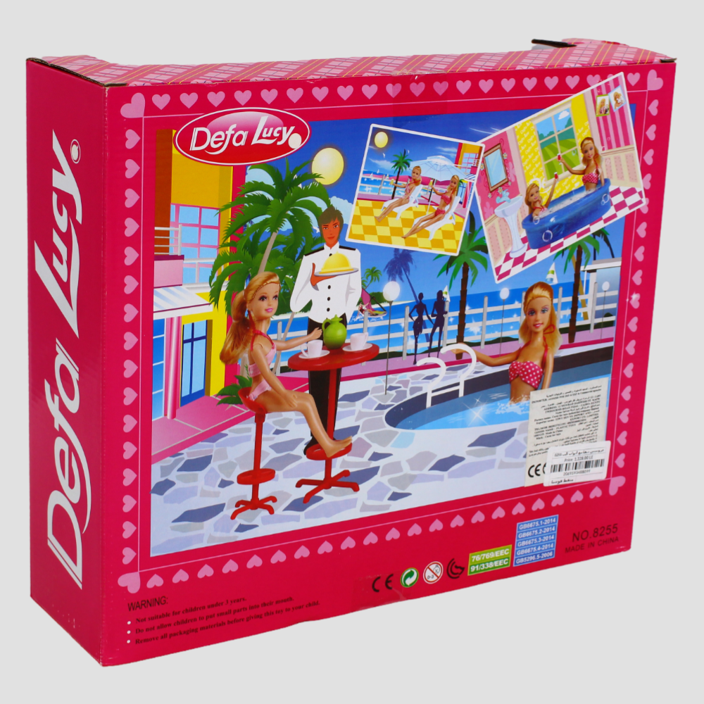 Defa Lucy Swimming Time – Two Dolls with Accessories (13 Pieces)