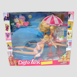 Defa Lucy Swimming Time Playset – 2 Dolls with Accessories (13 Pieces)