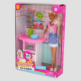 Defa Lucy Doll with Baking Accessories – Fun Cooking Playset for Girls