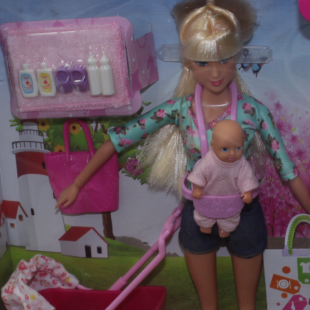 Defa Lucy "Young Mother" Doll Set – 2 Dolls with Stroller & Accessories