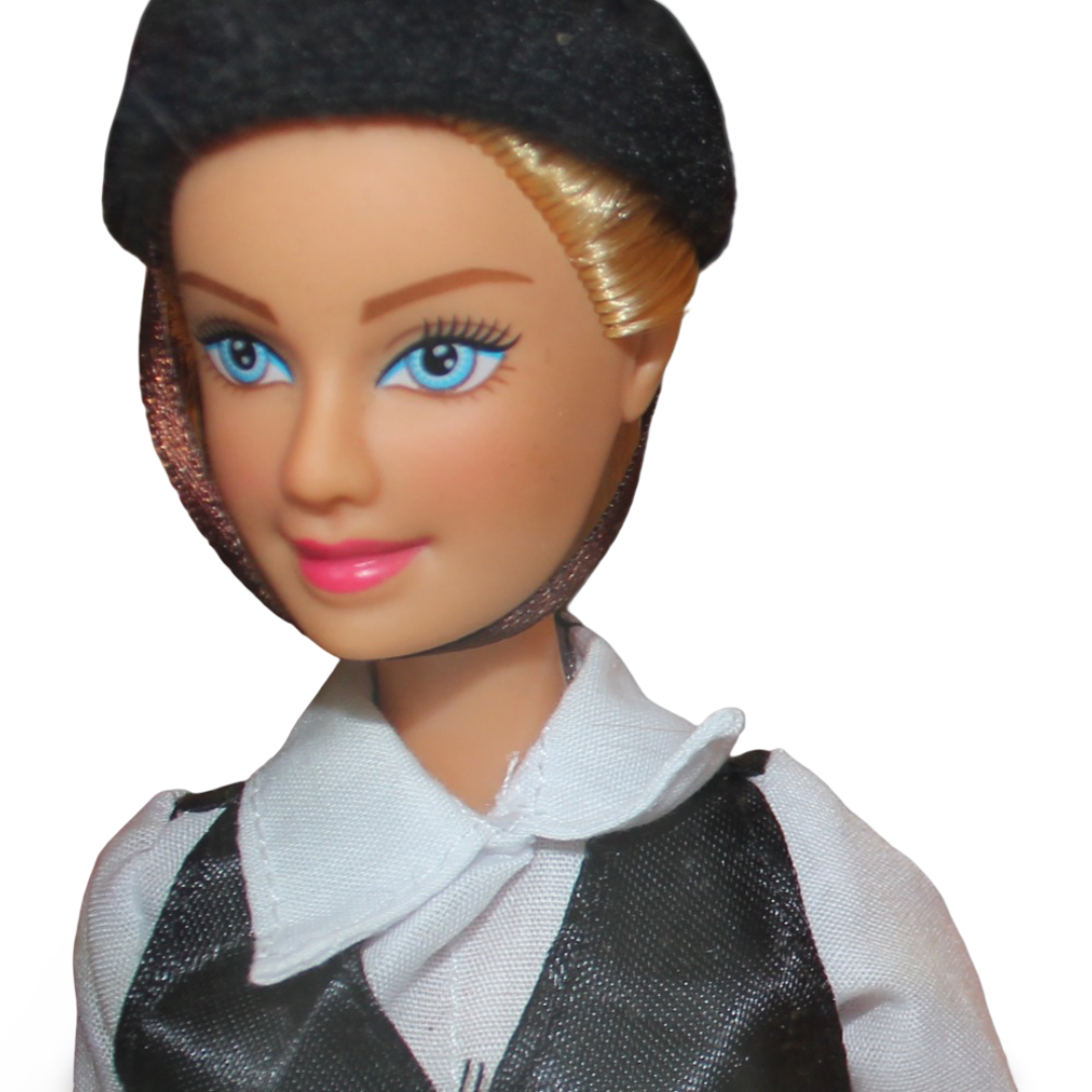 Defa Lucy Horse Rider Doll Set – Black & White Outfit
