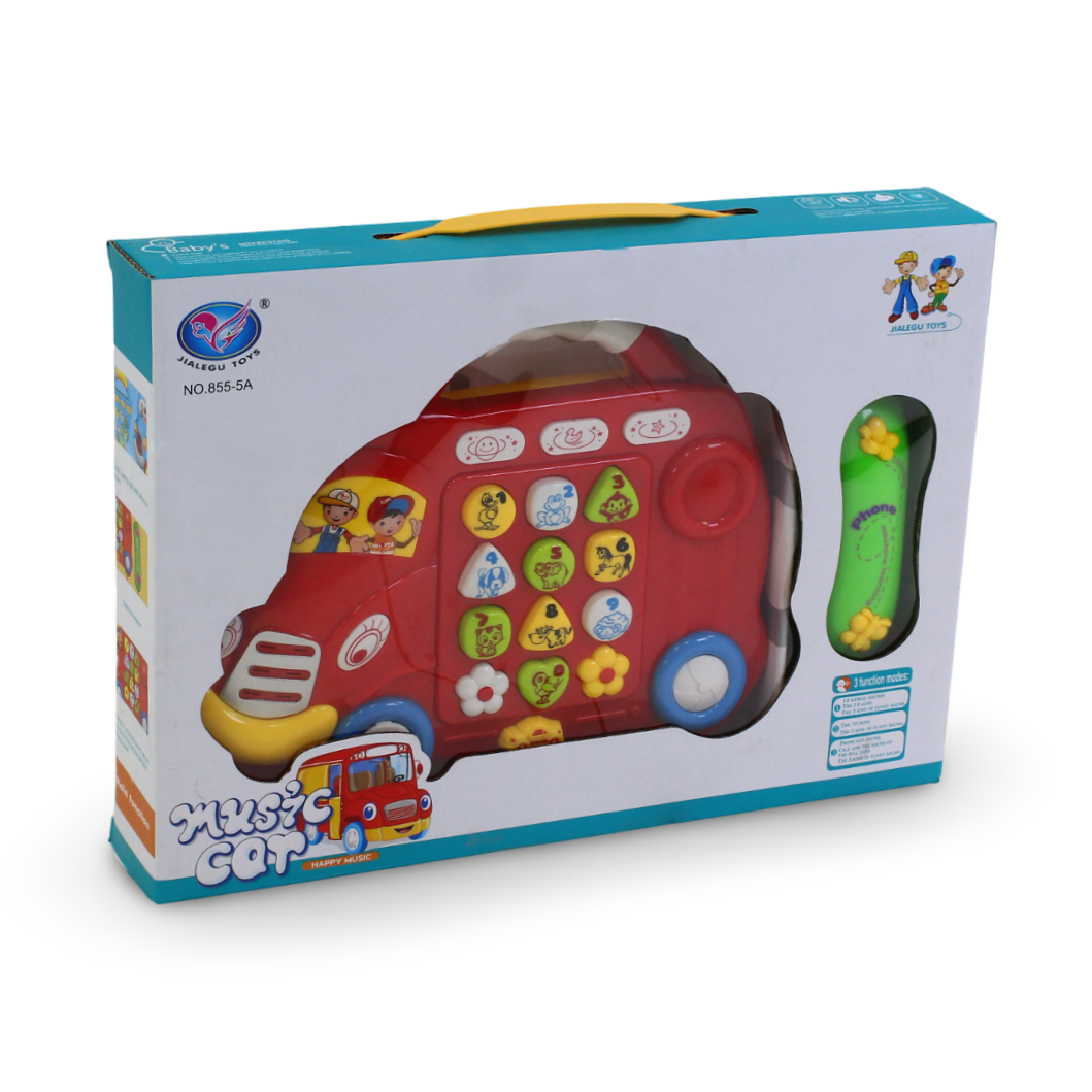 Music Car Musical Bus Shaped Phone – Red