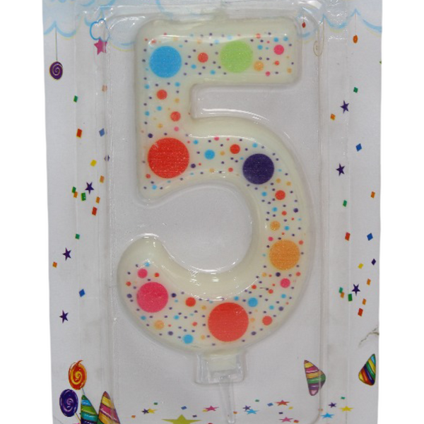 Number 5 Birthday Candle