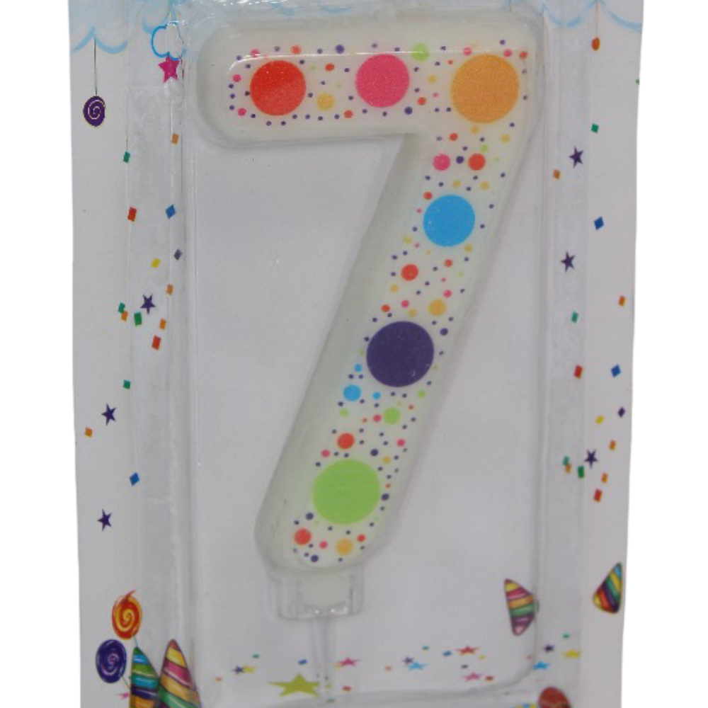 Number 7 Birthday Candle