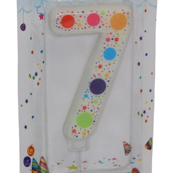 Number 7 Birthday Candle