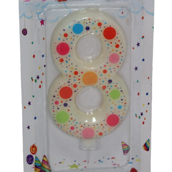 Number 8 Birthday Candle