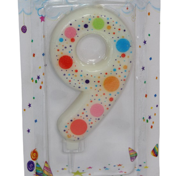 Number 9 Birthday Candle