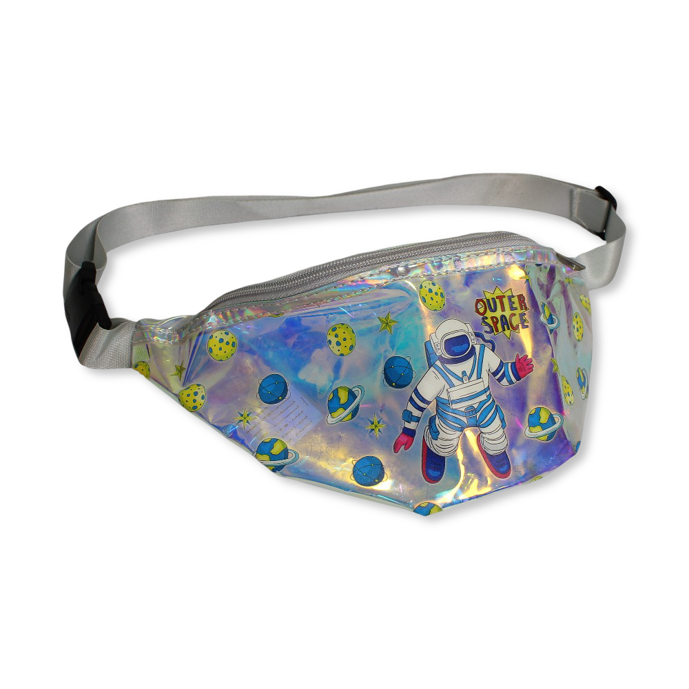 Waist Bag – Silver with Astronaut Print - School - T.W.K-Accessories