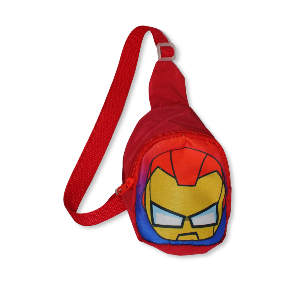 Cross Bag – Red with Iron Man Print