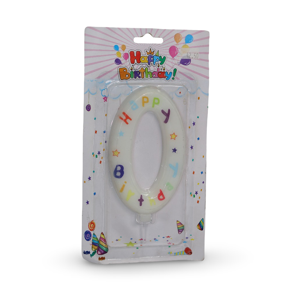 Number Zero Birthday Candle - Party - T.w.k