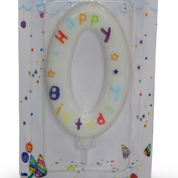 Number Zero Birthday Candle