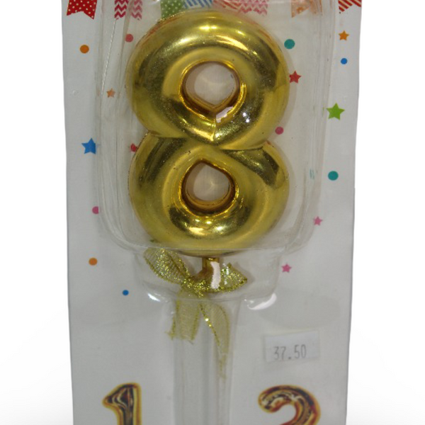 Cake Topper Number 8 – Gold