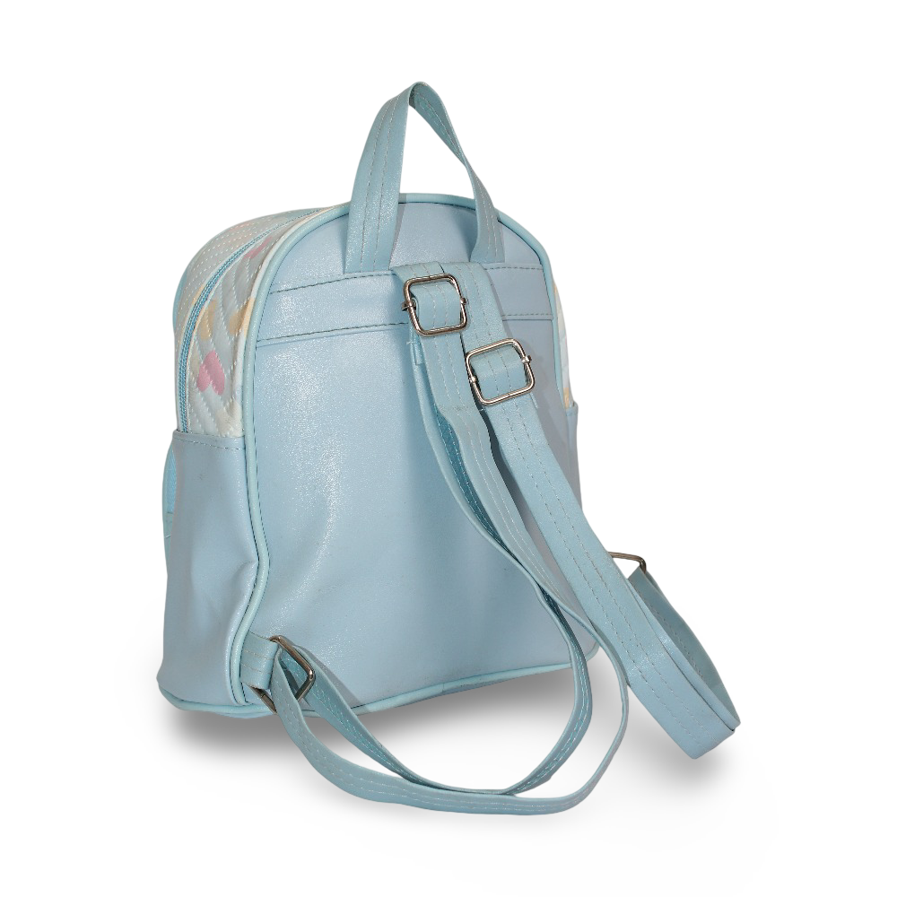 Girls Mini Backpack – Baby Blue with Butterflies Print