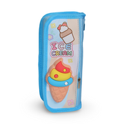 Pencil Case – Blue with Ice Cream Design
